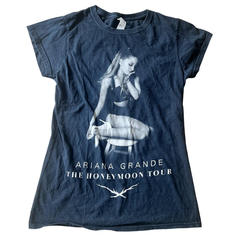 Ariana Grande Shirt Womens S Blue 2015 Tour The Honeymoon Tour 100% Cotton